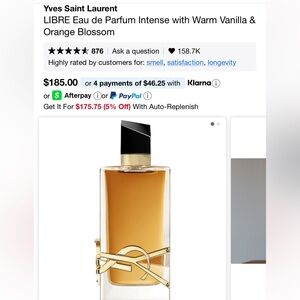 Yves Saint Laurent LIBRE Eau de Parfum Intense Fragrance